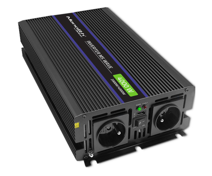 Przetwornica samochodowa Qoltec Przetwornica napięcia 4000 MS | 12V na 230V | 2000/4000W